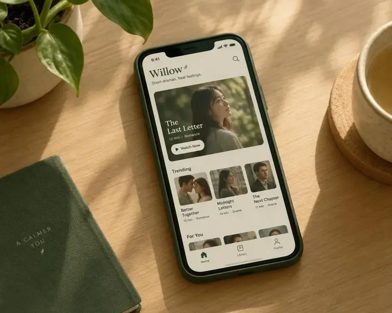 AI电影网App - 随时随地追暖心短剧 AI电影网App在手机上的播放界面展示