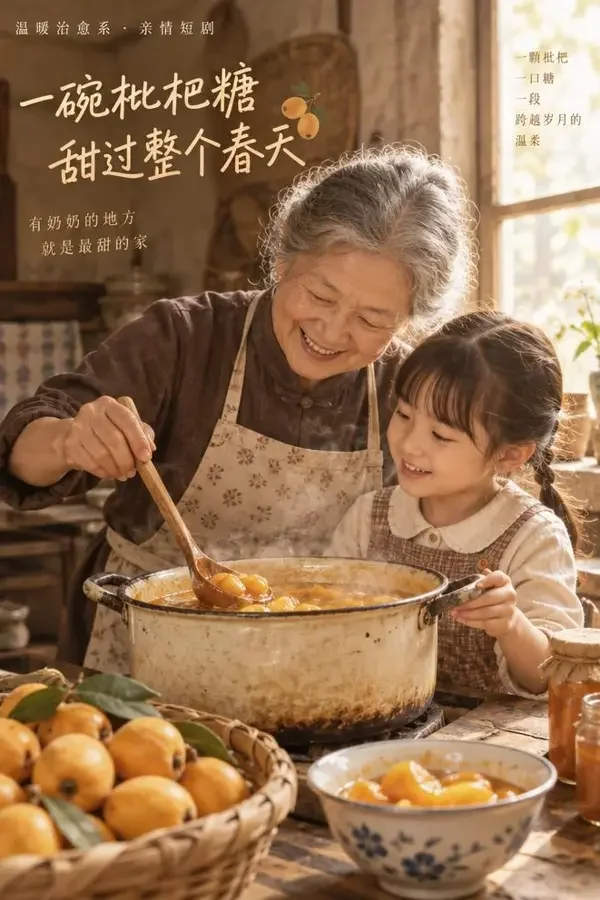 外婆的枇杷膏 - AI电影网 AI电影网《外婆的枇杷膏》家庭短剧封面